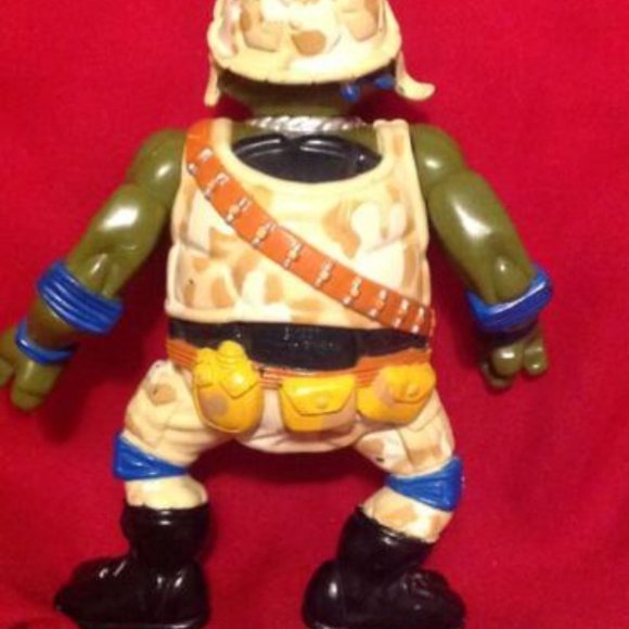 1991 Vintage Playmates Toys TMNT Mutant Military Lieutenant Leo Action Figure - Picture 3 of 3